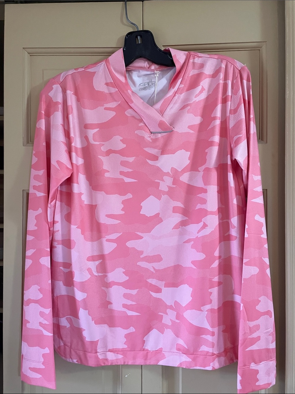 Pink Camo Long Sleeve Kids Performance Shirt